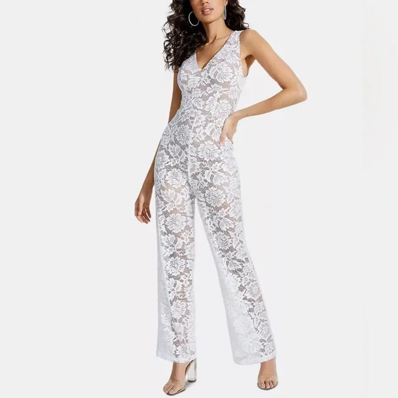 GUESS Riona Lace Jumpsuit - Picture 2 of 5